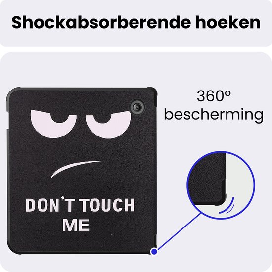 Hoes Geschikt voor Kobo Libra 2 - Luxe E-reader Bescherm Case - Hoesje Book Cover - Don't Touch Me — afbeelding 5