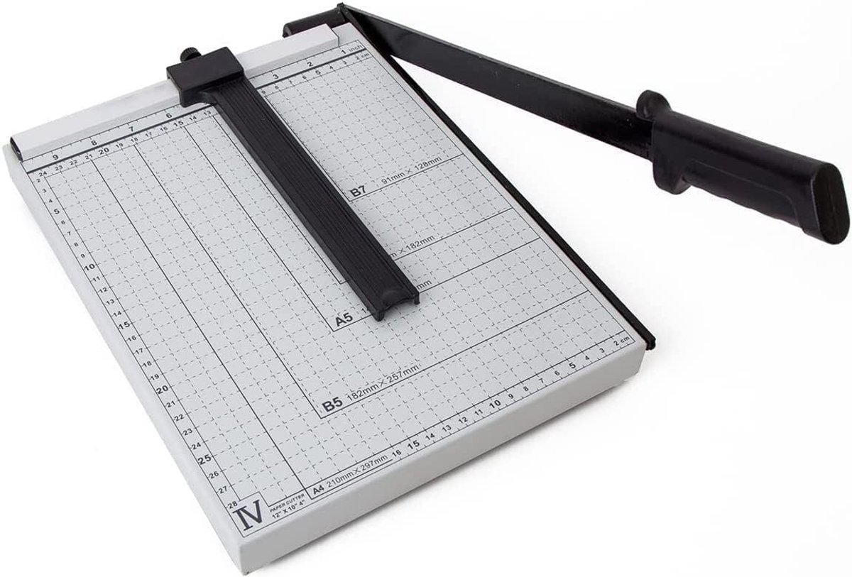 Papiersnijder A4 - Papier Snijmachine - Precisie Snijden - Met Rasterlijnen - A4 Formaat - Zwart
