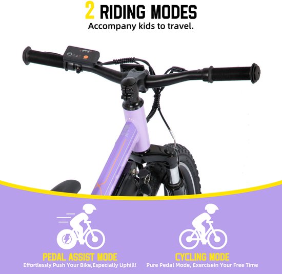 STARMOTO Radspur Elektrische Mountainbike - 20 Inch - 250W Motor - Vering Voorvork - Paars — afbeelding 4
