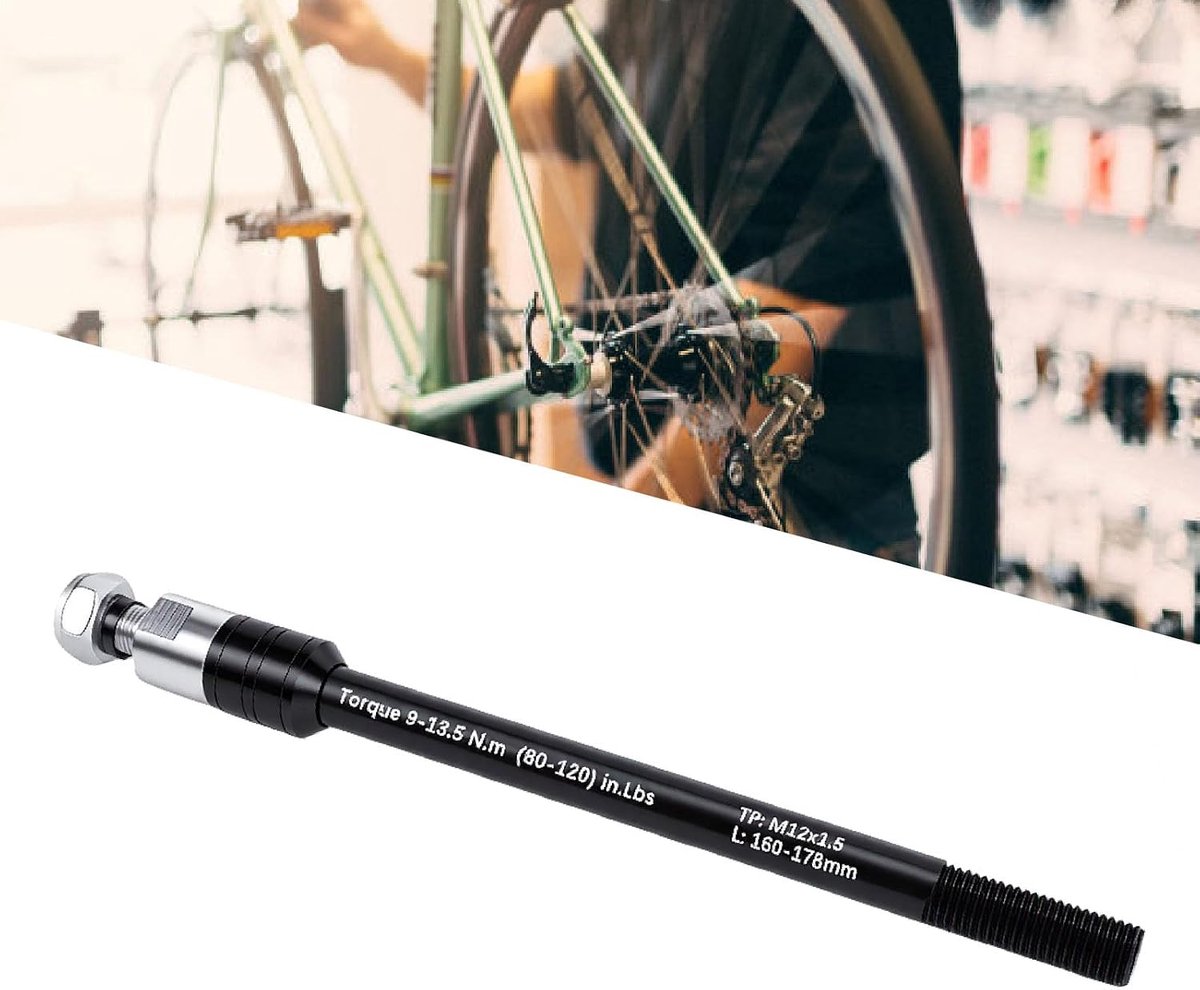 Fiets Steekas Adapter - Aanhanger Connector - Fietstrainer Gebruik - Verstelbare Lengte - 160-178 Mm - Zilverkleurig