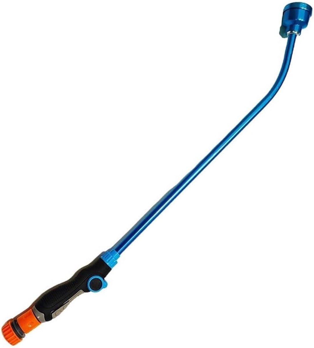Tuinslangmondstuk met steel - Douchekop sproeier - Planten water geven - Zachte regen spray - 60 cm - Blauw