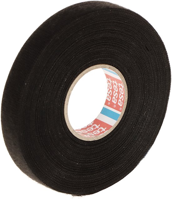 Tesa - PET-Fleece Tape - 25m x 15mm - Geluidsdemping - Zwart - Weerstand tegen Schuren van Tesa — afbeelding 2