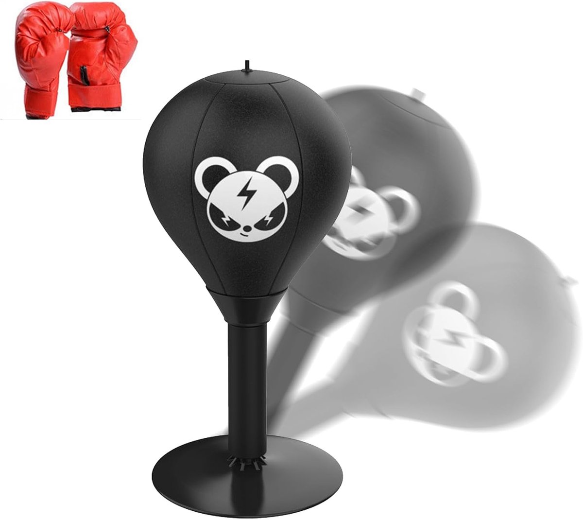 Desktop Bokszak - Stressbal - Stressvermindering - Zuignap bevestiging - 40x17.7cm - Beer
