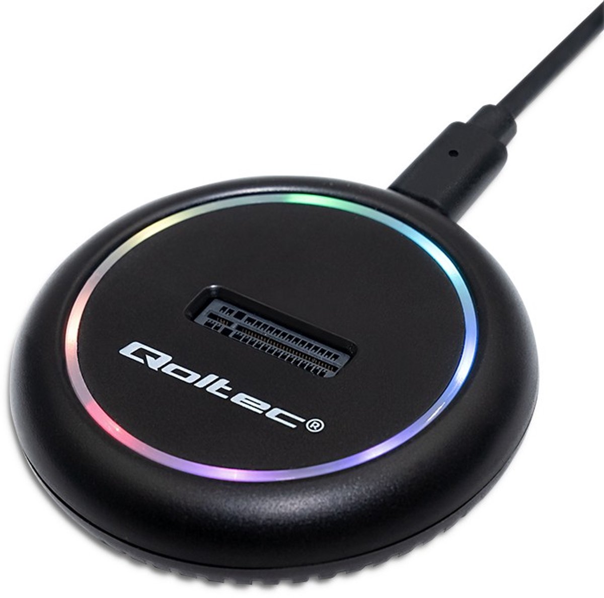 Image of Qoltec Statie Docking - SSD M.2 Docking Station - USB-C - NVMe SATA - 2TB