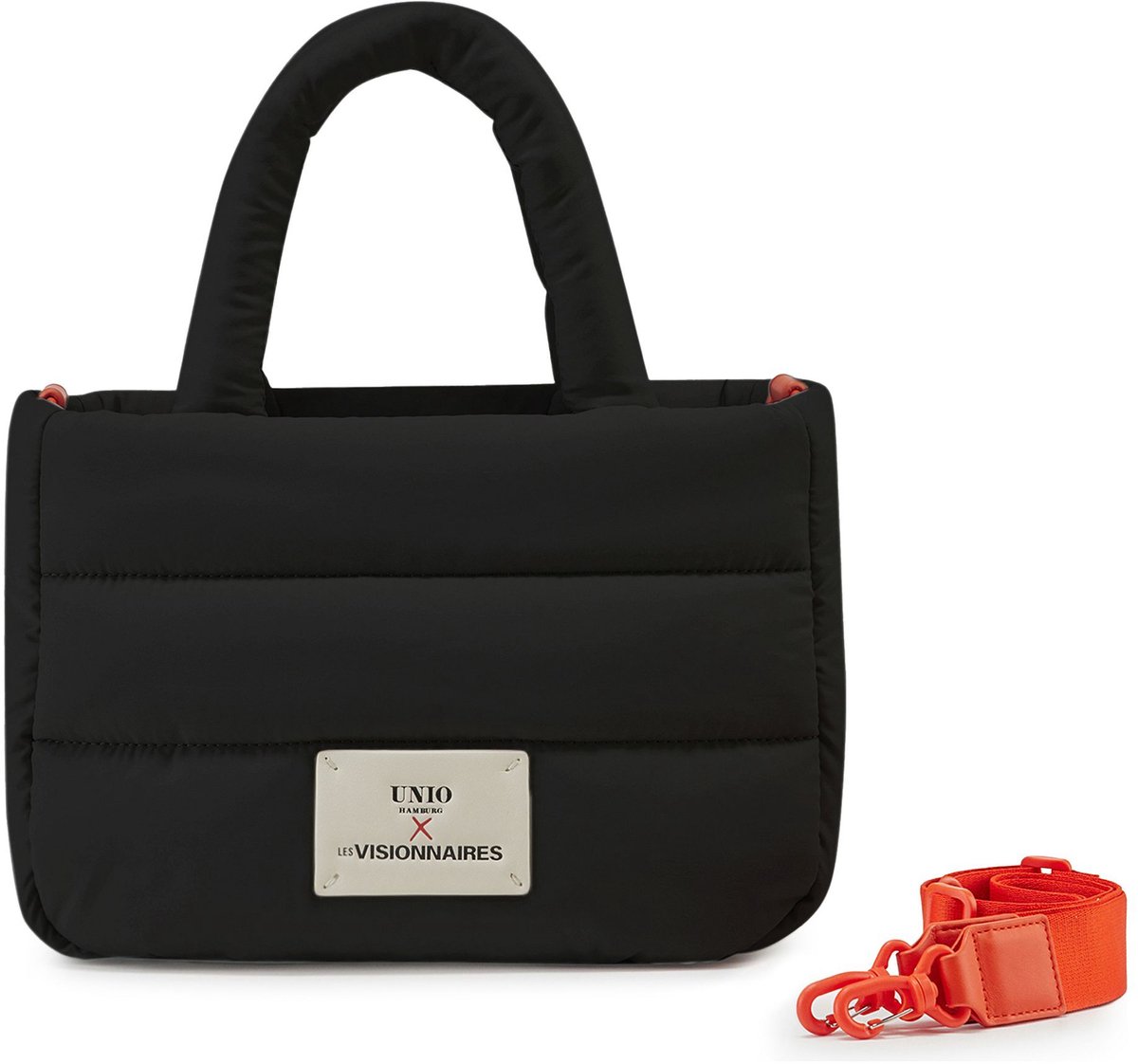 Unio Hamburg x Les Visionnaires handtas schoudertas Puffy Unio Cortina Black zwart