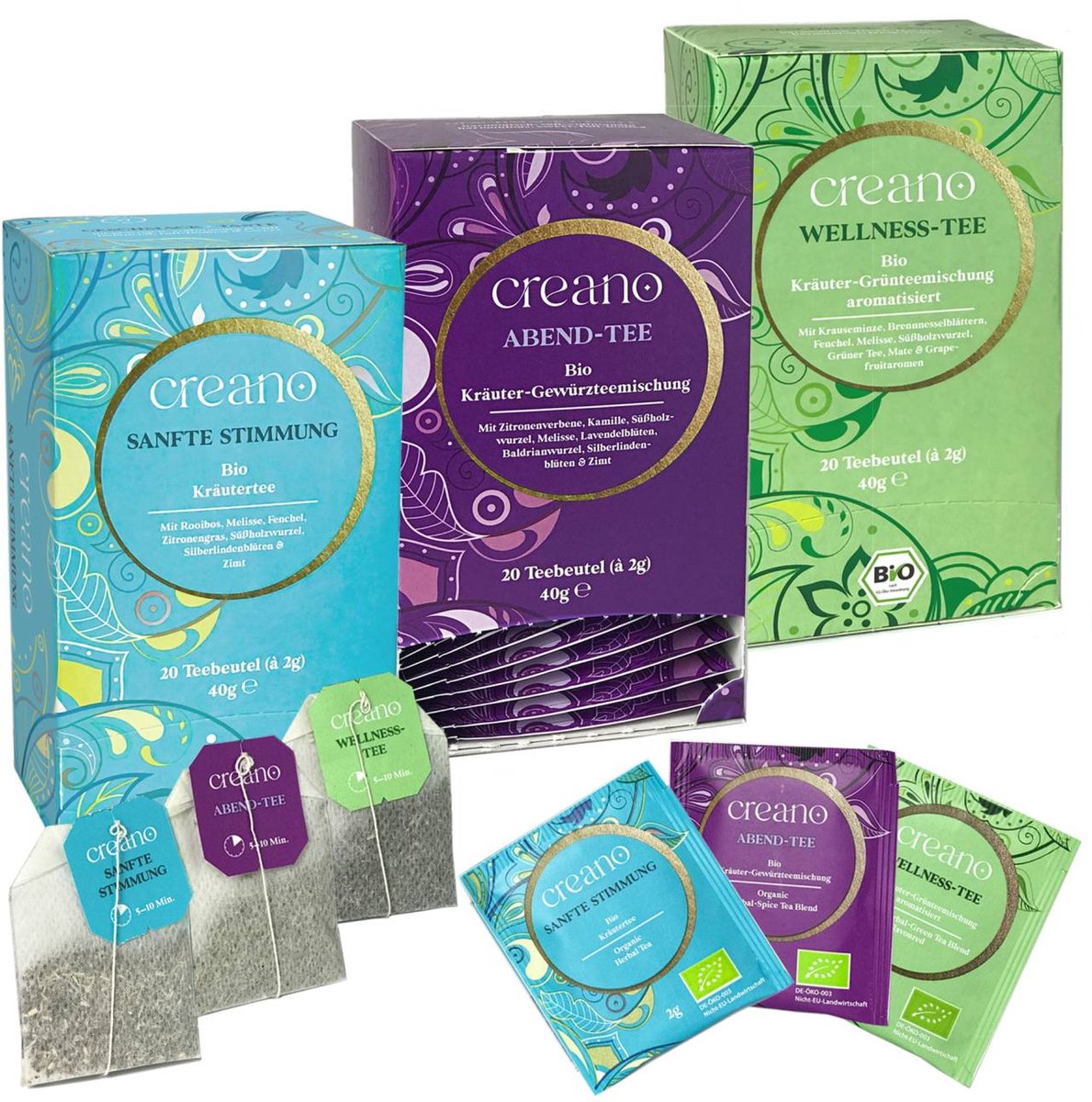 60-delige "Calm down" Biologische Theemix (Wellnesstee, Zachte Stemming, Avondthee) *²
