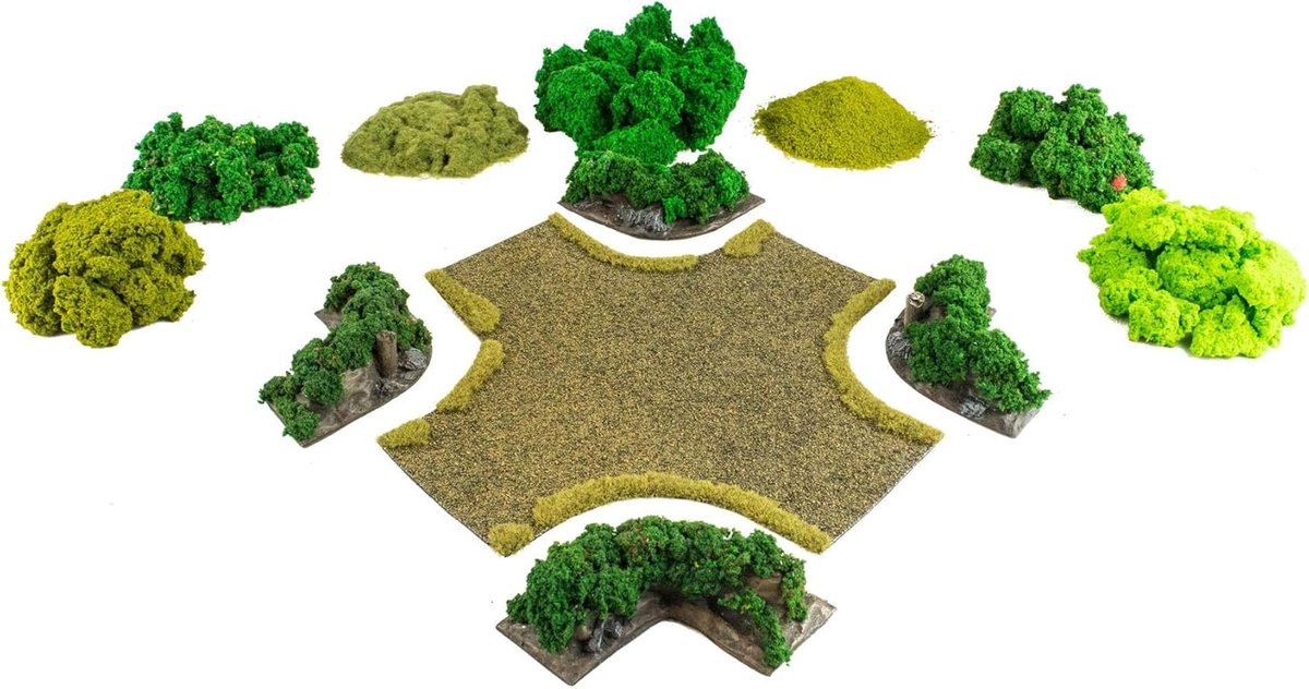 Wargame Terrain Set - Miniatuur Landschap - Historische Gevechten - Hars Materiaal - 28mm Schaal - Ongeverfd