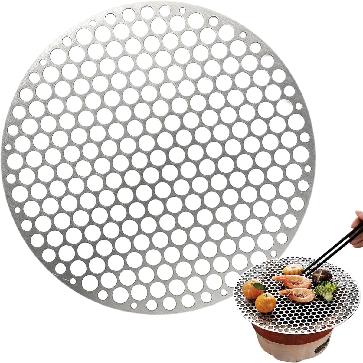 Grillrooster Vervanging - BBQ Rooster - Buiten Koken - Roestvrij Staal - 26 cm - Zilverkleurig