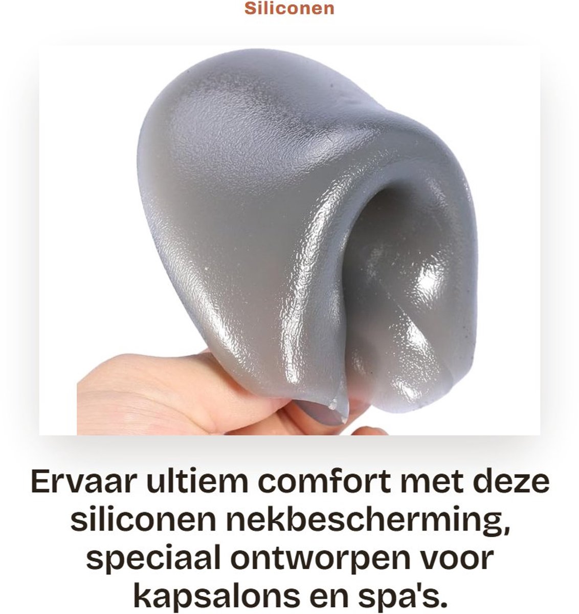 Dailygoods- Nekbescherming Zacht Siliconenmateriaal - Neksteun Kussen - Kapsalon - Spa - Kapper - Antislip Ontwerp - Shampoo Neksteun