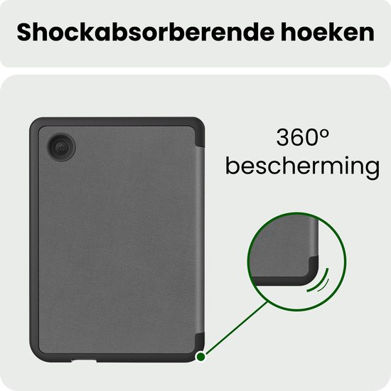 Hoes Geschikt voor Kobo Clara 2E Hoesje Bookcase Cover Hoes Trifold - Hoesje Geschikt voor Kobo Clara 2E Hoes Cover Case - Grijs — afbeelding 5