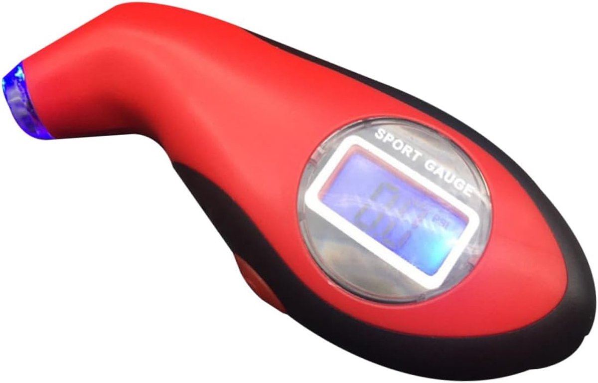 Digitale Bandenspanner - Bandenmeter Auto - Veilig Rijden - Nauwkeurige Meting - 10 cm - Rood Zwart
