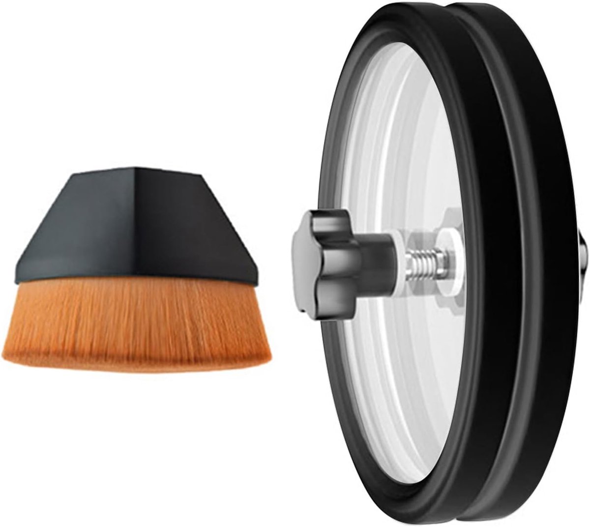 Platen Label Beschermer - Platenreiniger Borstel - Platen Onderhouden - Stofvrije Borstel - 11.6 cm Diameter - Zwart