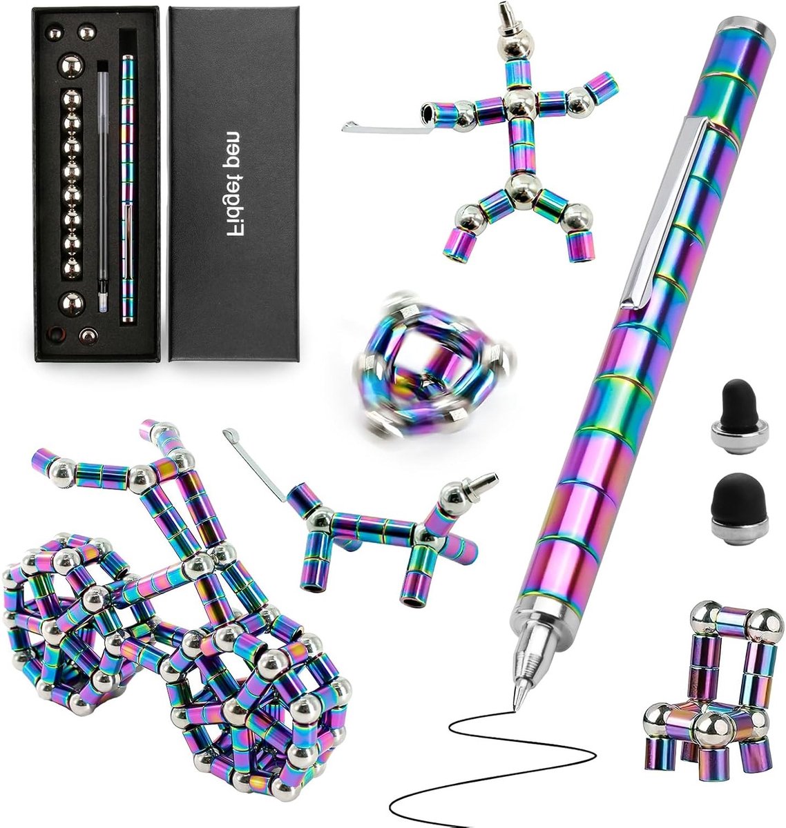 Multifunctionele fidget pen met touchscreen functie, stressverlichting en leuk cadeau voor tieners en mannen
