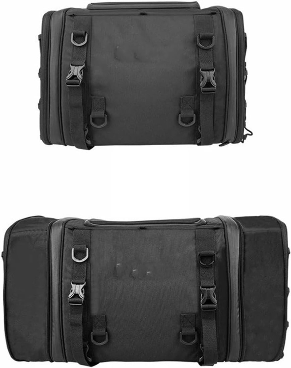Motorbagage Koffer - Reisbagage Tas - Motor Rijden - Uitbreidbaar Volume - 40L-60L - Zwart