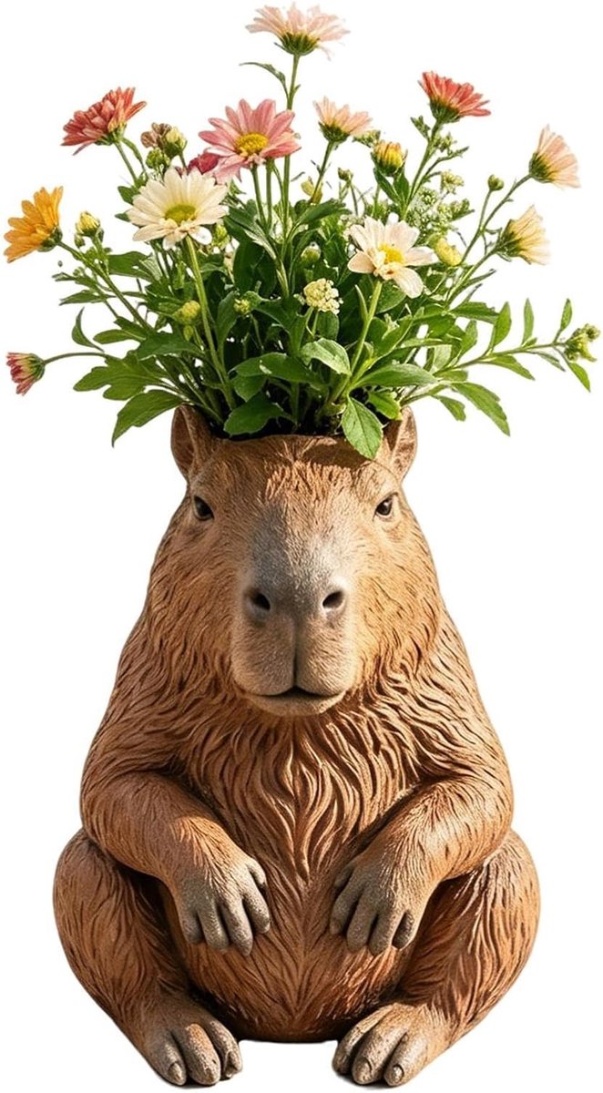 Dieren Bloempotten - Hars Planters - Tuin Decoratie - Speelse Vormgeving - 11 x 21 x 11 cm - Niet gespecificeerd