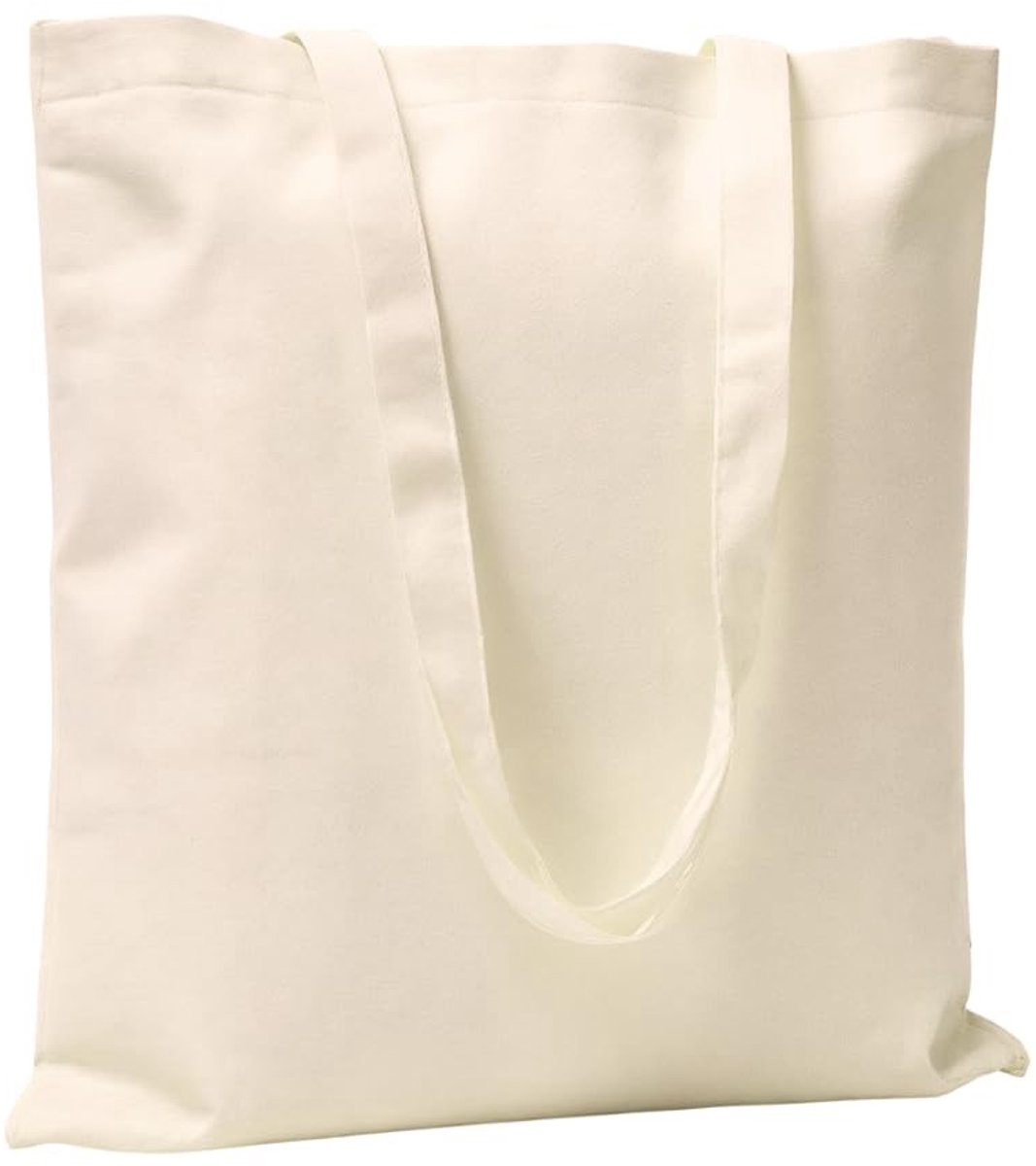Dailygoods- Katoenen Tas 38 x 42 cm - Herbruikbare Shopper - Onbedrukt - Milieuvriendelijk - Stevig Katoen 145 g/m² - Ideaal voor Creatieve Projecten