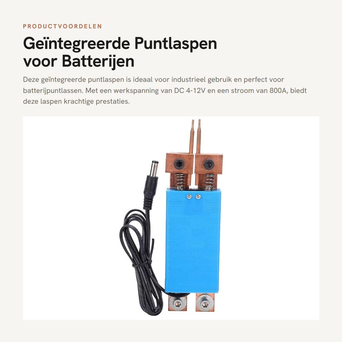 Dailygoods - Geïntegreerde Puntlaspen voor Batterijen met Automatische Trigger