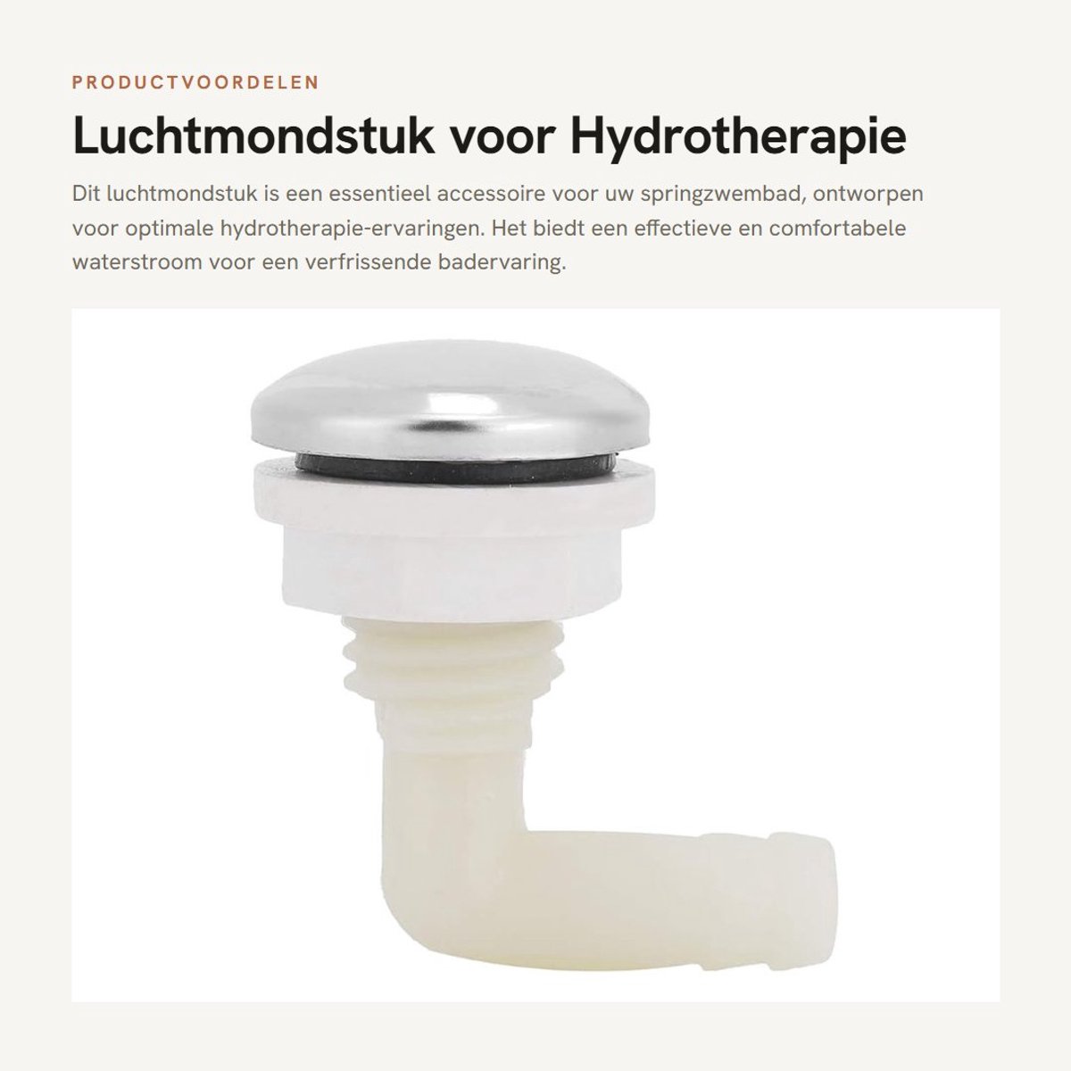 Dailygoods- Luchtmondstuk 9-gats - Afneembaar Ontwerp - Roestvrij Staal - Kunststof - Geschikt voor Spa/Baden - Eenvoudig te Reinigen