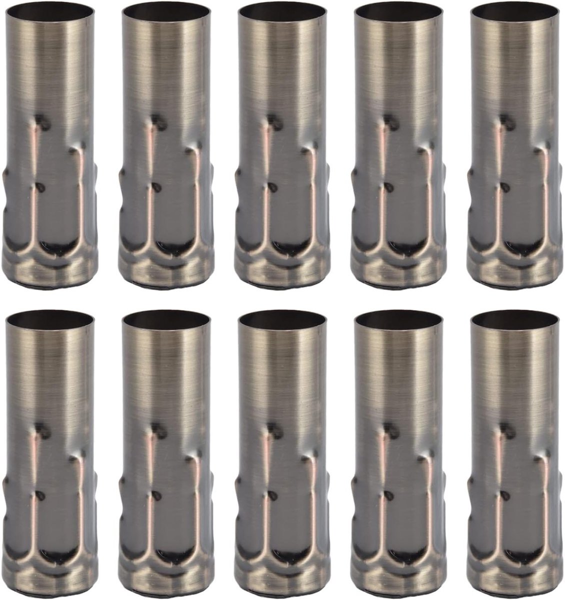 Candle Lamp Base Lichtaccessoires - 10 Stuks E14 Metalen Holder Tube 25x80mm voor Verlichting en Decoratie