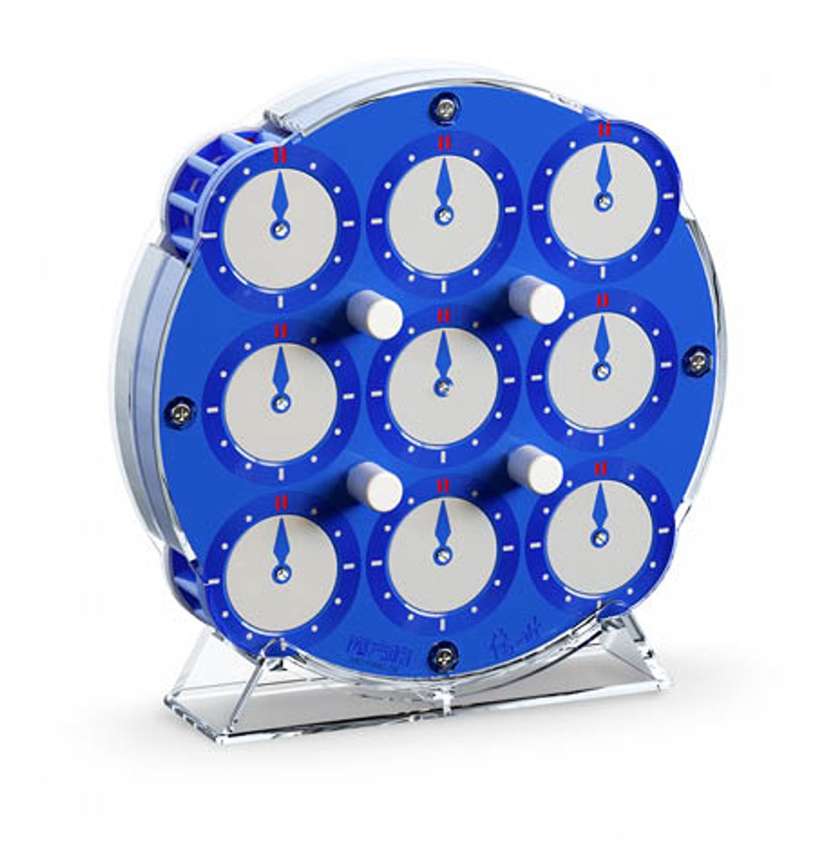 QiYi Magnetic Clock - Gletsjerblauwe editie 2024 met nieuw magneetschema