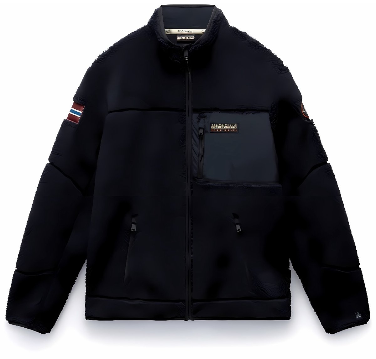 Napapijri fleecehoodie Yupik Fz 3 NP0A4GNT -S Zwart