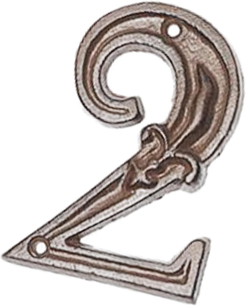 Huisnummer Plaat - Adresbord Metaal - Huisnummer Weergeven - Roestvrij Rustiek - 12x7.5cm - Antiek Zwart