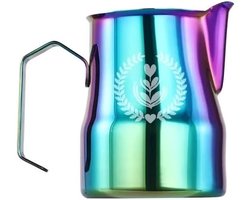 Melk Opschuimkan - Espresso Pitcher - Latte Art Maken - Scherpe Mond - 500 ml - Kleurrijk
