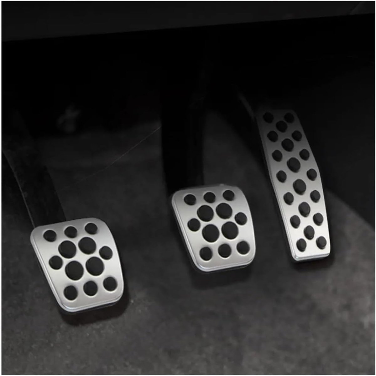 Pedaalset Auto - Voetsteun Covers - Verbeter Rijcomfort - Antislip Aluminiumlegering - Universeel - Zilver