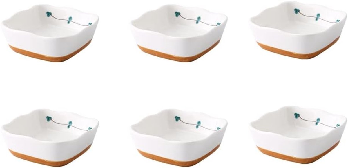 Keramische Schaal - Dip schaaltje - Eten serveren - Oven magnetron vaatwasserbestendig - 10x3.5cm - Wit