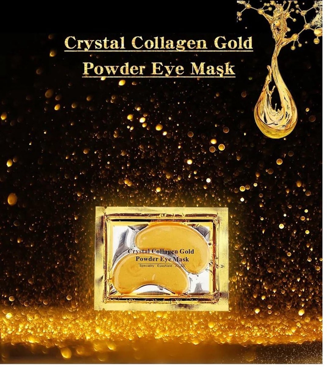 Okado Hydrogel Oogmaskers Goud – 12 Paar Collageen Eye Patches met Hyaluronzuur – Verzorgende Gel Pads voor Onder de Ogen