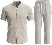 Zomerset Heren - Zomerbroek Heren - Shirt en Lange Broek - Twinsets - C211 - Grijs