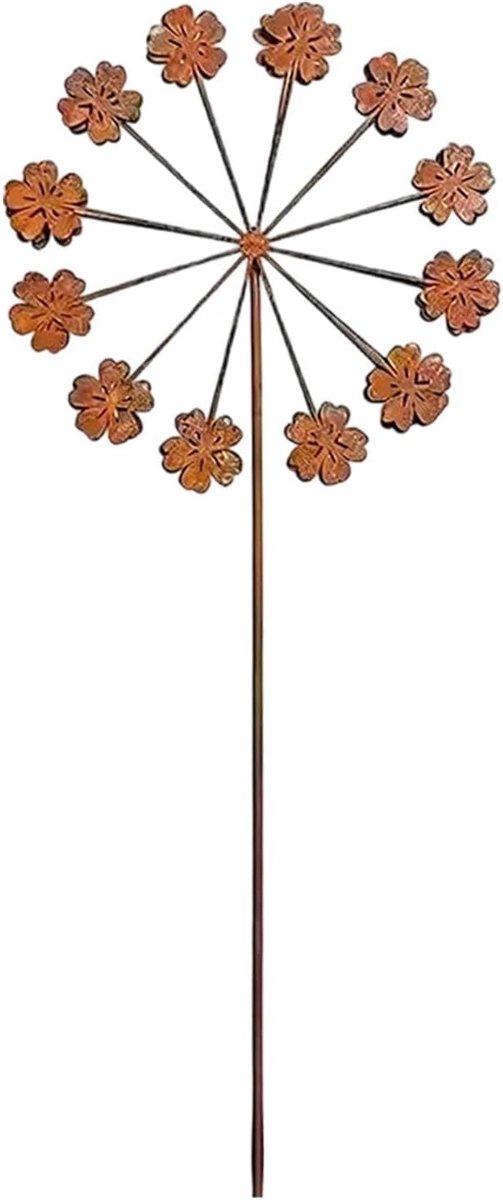 Tuinharingen Metaal - Grondpennen Decoratief - Buitenruimte Verfraaien - Handgemaakte Rustieke Stijl - 40 cm Lengte - Roestbruin