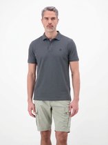 LERROS Herenpoloshirt COOL & DRY ademend piqué , Maat: M , Kleur: LAVA GREY , 60% katoen, 40% polyester