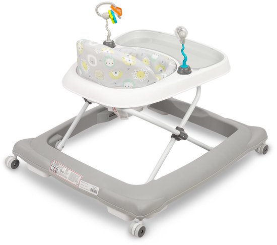 Toyz Canto Serie - Loopstoel - Grijze Kleur - Comfortabel en Veilig - Volledig Draaibare Wielen van Toyz — afbeelding 2