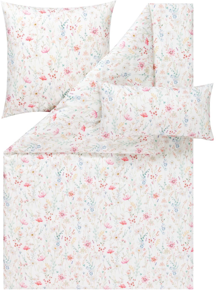 Estella Celeste - Dekbedovertrekset - Mako-katoensatijn - 200 x 220 cm - 5-delig Roze