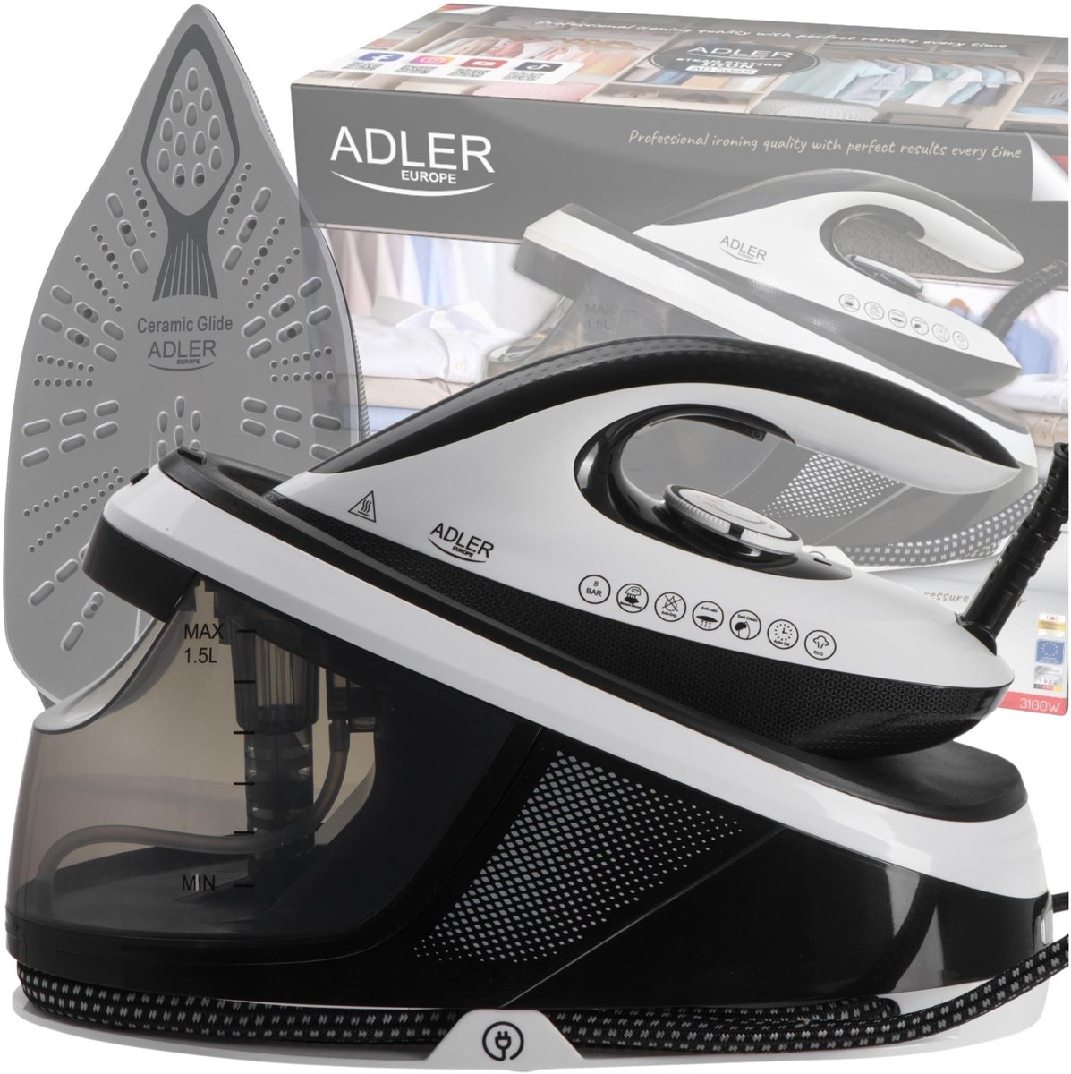 Adler - Serie AD5048 - Stoomgenerator - Anti-Calc - Auto-Uitschakeling