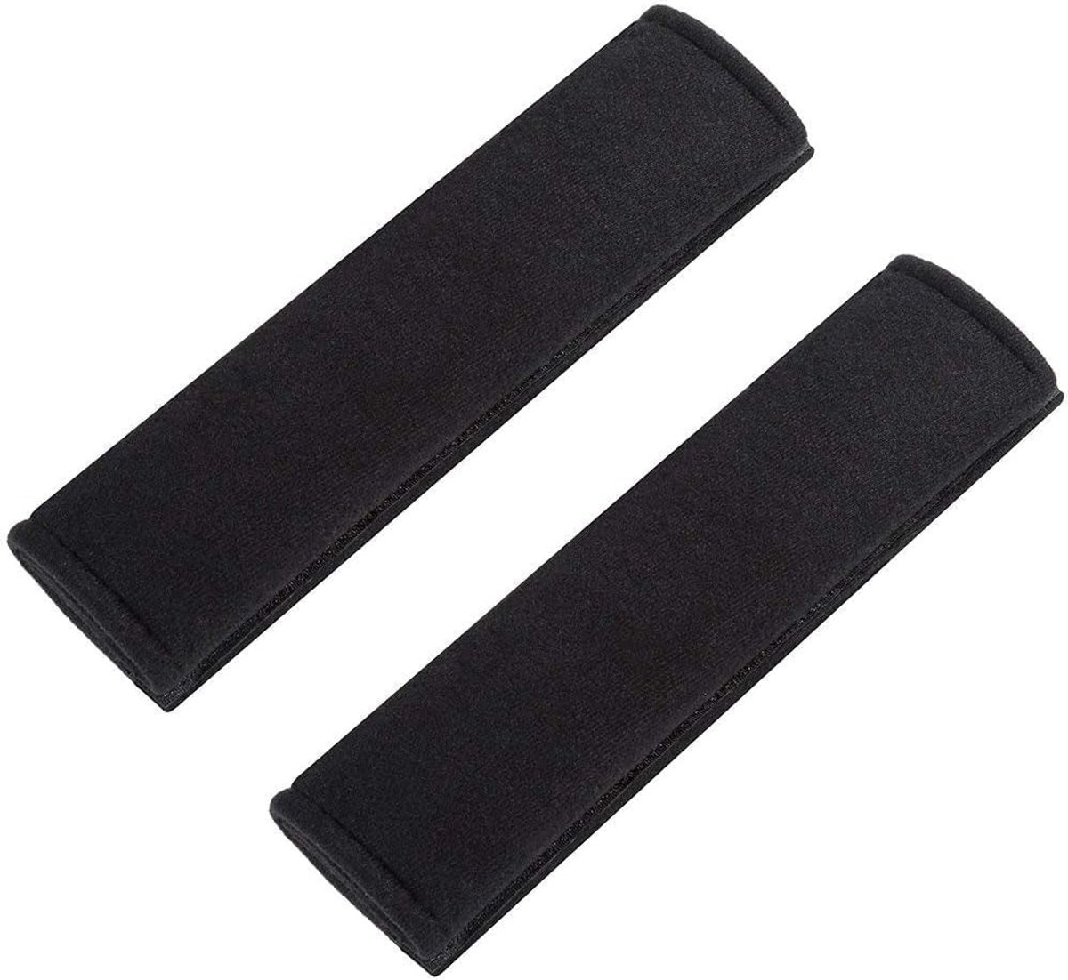 Autogordel Pads - Schouderriem Covers - Comfortabel Reizen - Zachte Vulling - 2 Stuks - Zwart