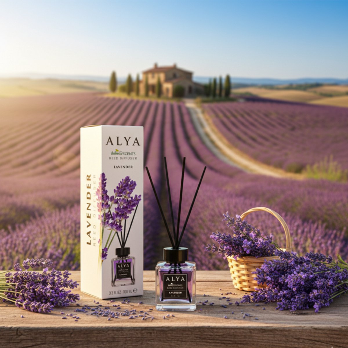Alya Serie - Geurstokjes - Lavender - 100ml