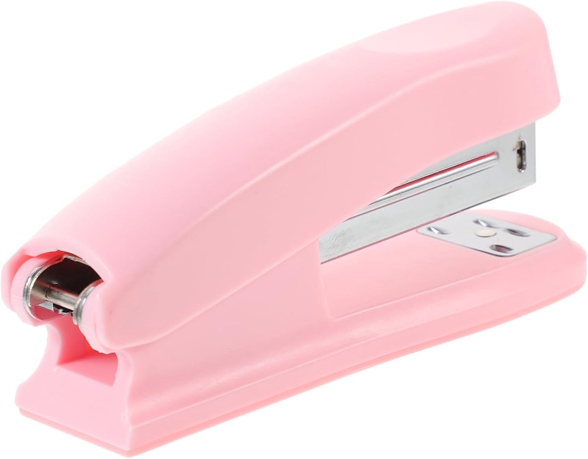 Draagbare Nietmachine - Bureau Nietapparaat - Papier Binden - Compact Ontwerp - 12 cm Lengte - Roze