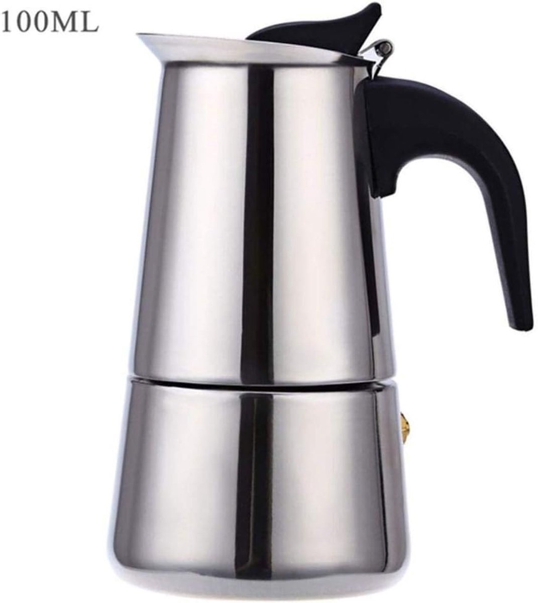 Koffiezetter - Espresso Maker - Heerlijke Koffie - Roestvrij Staal - 6 Kopjes - Rood