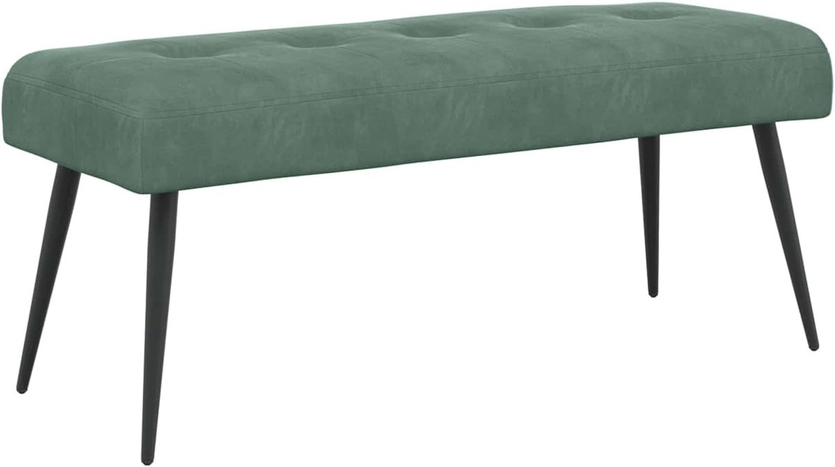 Moderne Bank - Zitmeubel Fluweel - Extra Zitplek - Knoopverstelling Design - 110 x 40 cm - Zeegroen