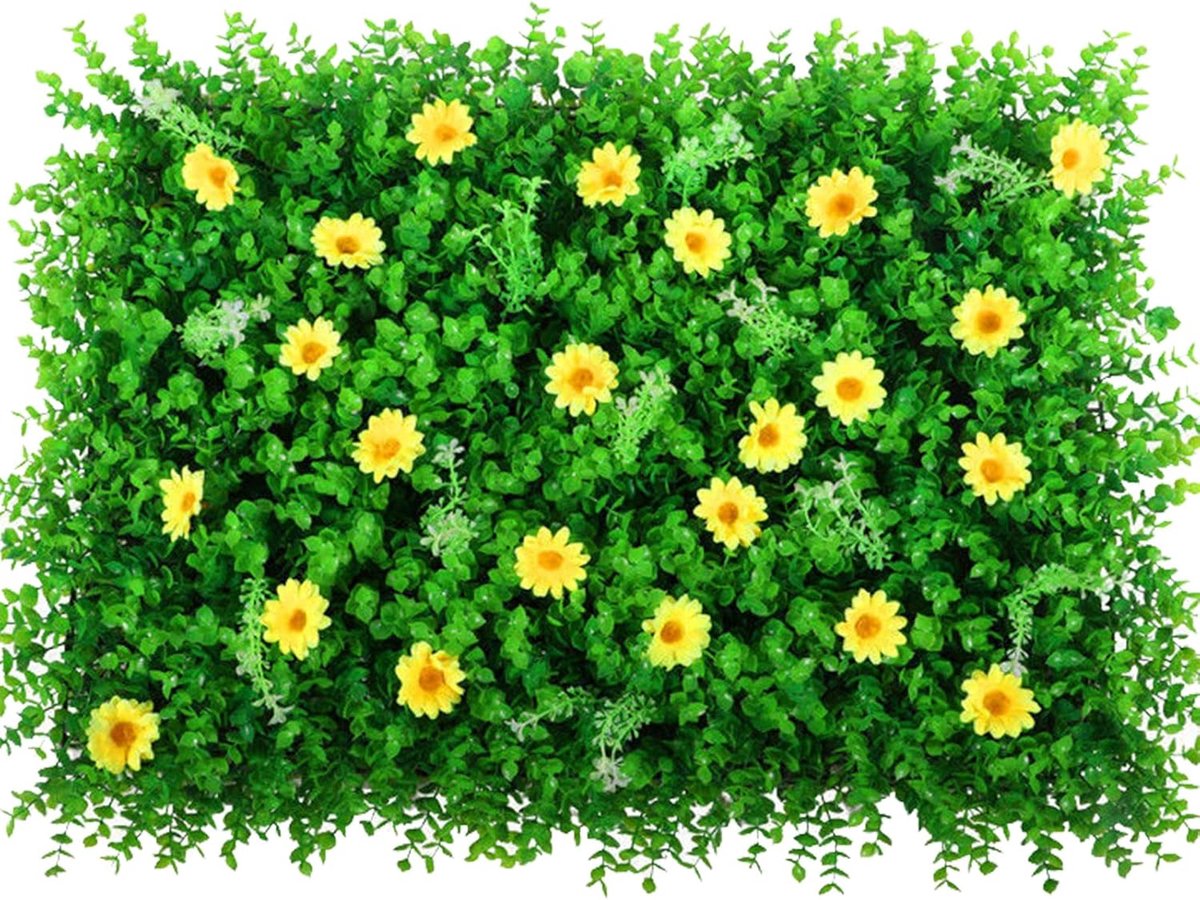 Kunstmatige Buxuspanelen - Nep Gras Muur - Tuin Decoratie - Onderhoudsvrij Design - 2 Stuks - Groen