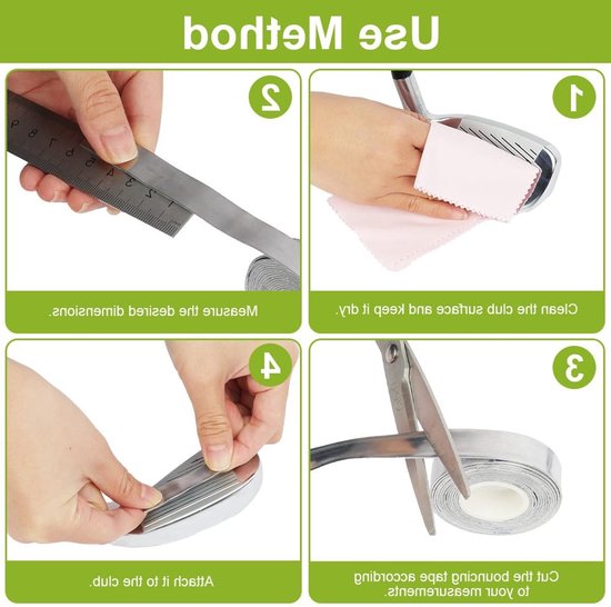 Zelfklevende Lood Tape 1.2 x 254 cm voor Golfclubs, Tennisrackets en Badminton - Vrij te Snijden, 2g Per Inch, Ideaal voor Balans en Gewicht Aanpassing — afbeelding 2