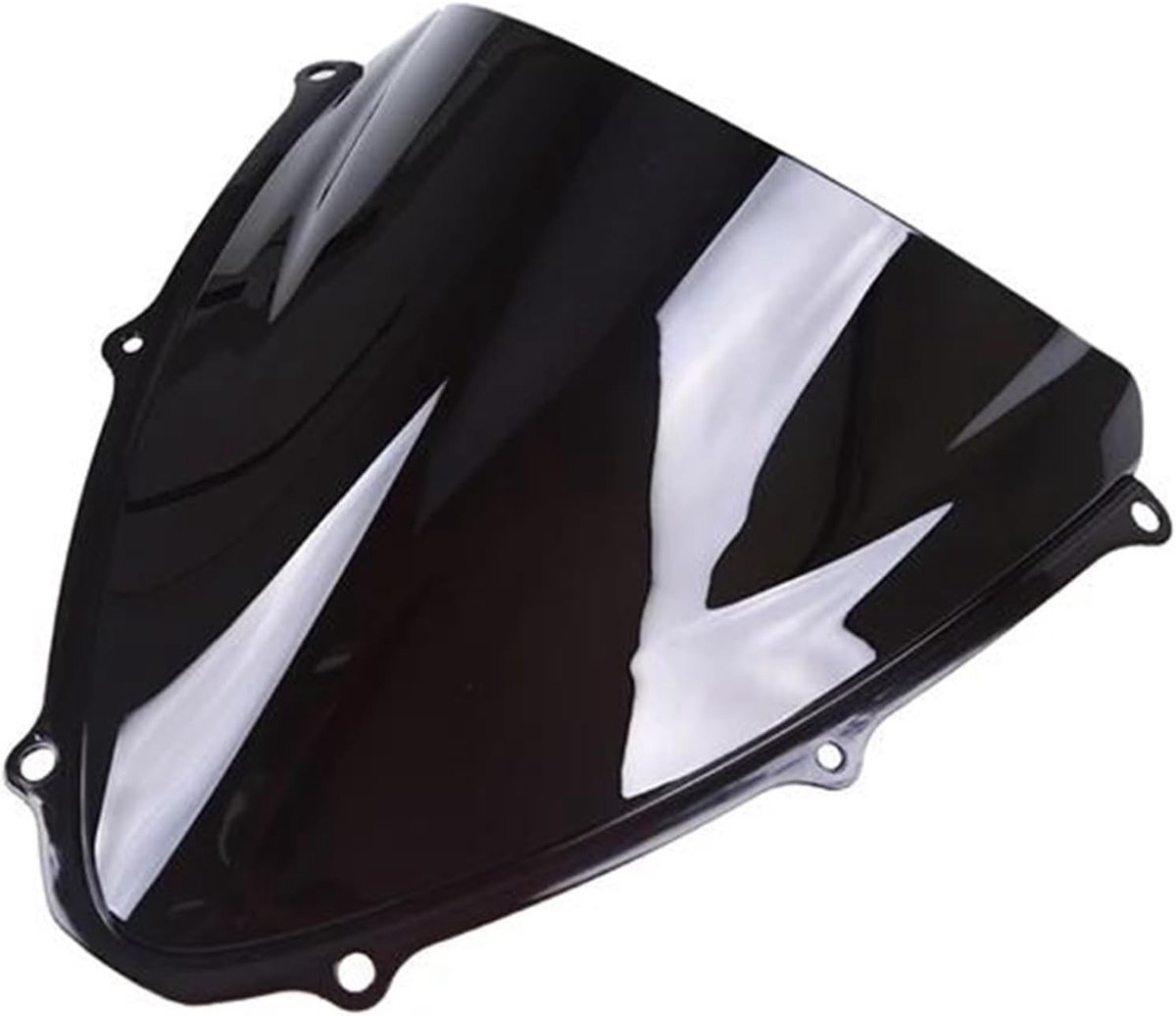 Motorfiets Windscherm - Winddeflector Motor - Comfortabel Rijden - Sterk Flexibel Plastic - 500 Gram - Zwart