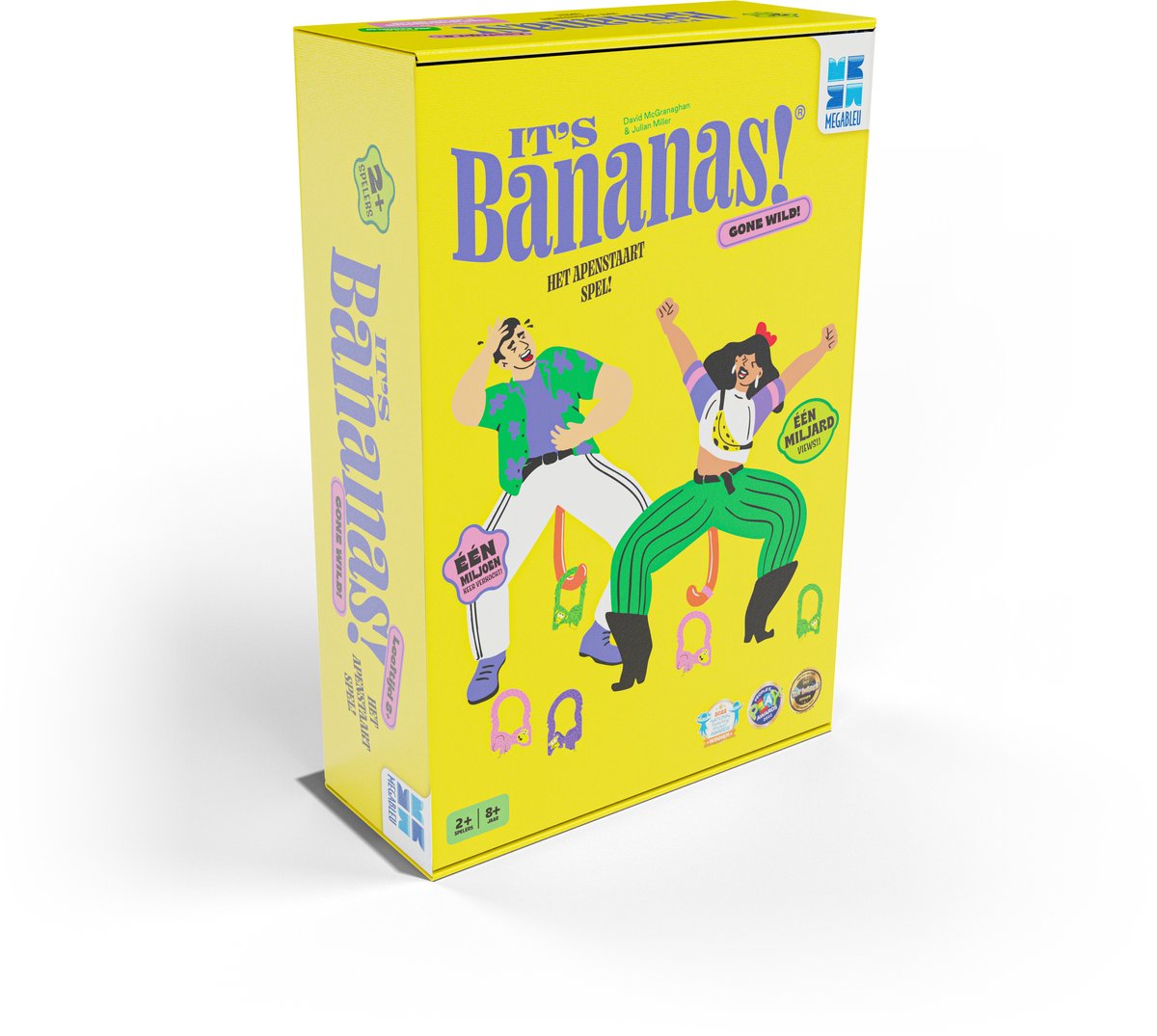Megableu It's Bananas! - Hilarisch Partyspel voor Jongeren - Gekke Uitdagingen met Apenstaart - Vanaf 8 Jaar - Perfect voor Feestjes