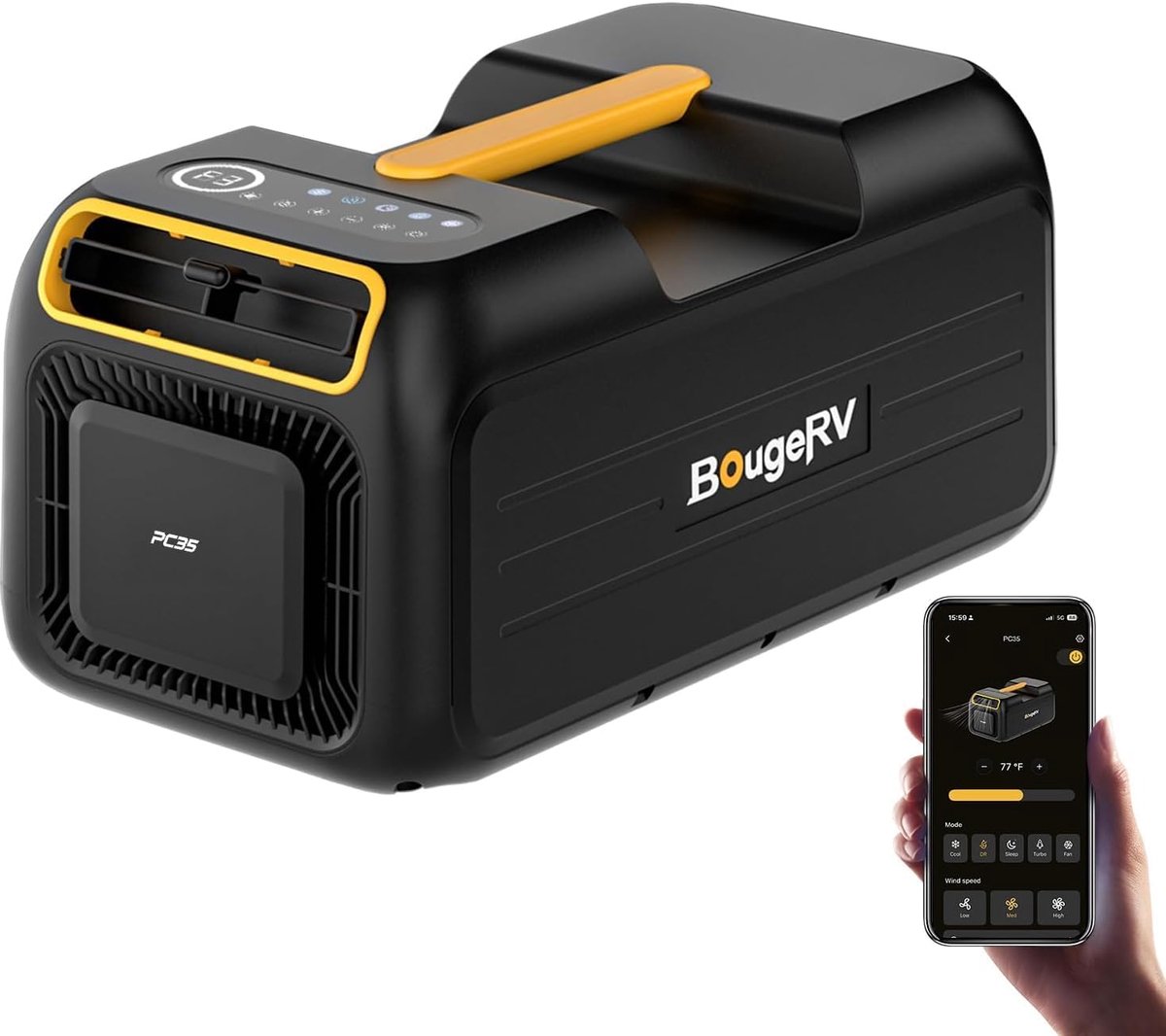 Mobiele Airco 3500 BTU – Draagbare Airconditioner met App Bediening, 55 dB en 240V