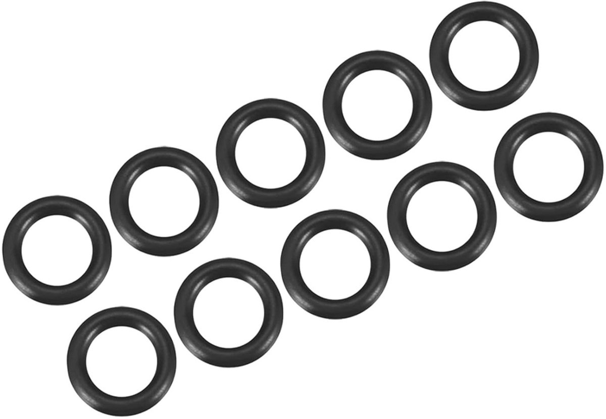Nitrile Rubber O-ringen 11mm x 7mm x 2mm - Set van 10 Stuks voor Waterkraan en Loodgieterswerkzaamheden - Duurzame en Betrouwbare Afdichtingen