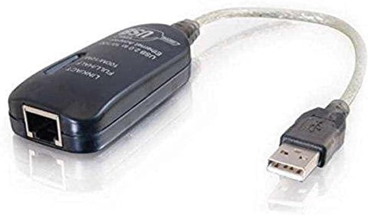 Ethernet Adapter - Netwerkkaart USB - Snelle Netwerkverbinding - Plug and Play - 19 cm - Zilver