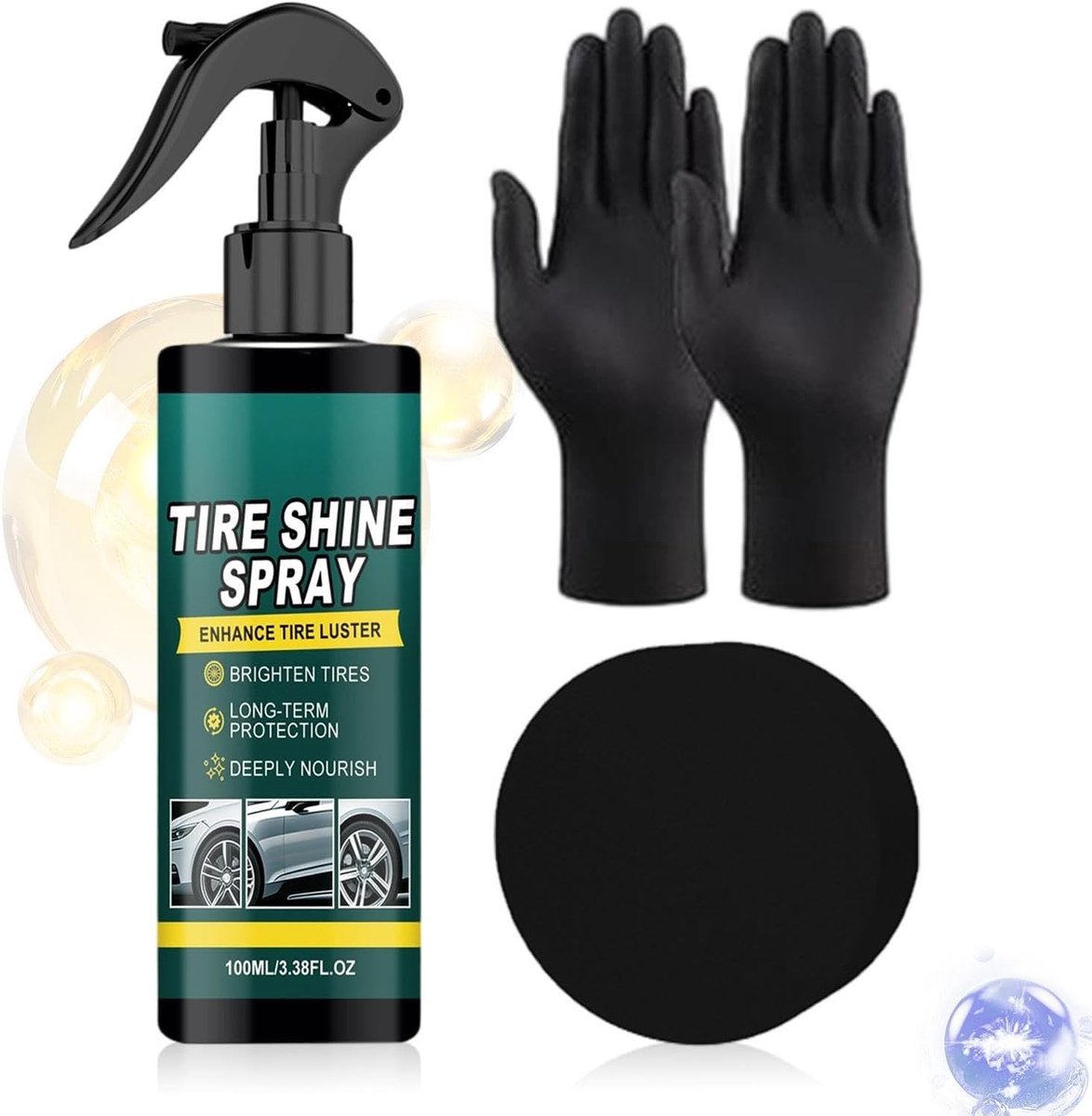Autoband Glans Kit - Wiel Reiniging - Voertuig Onderhoud - Langdurige Glans - 100 ml - Meerkleurig