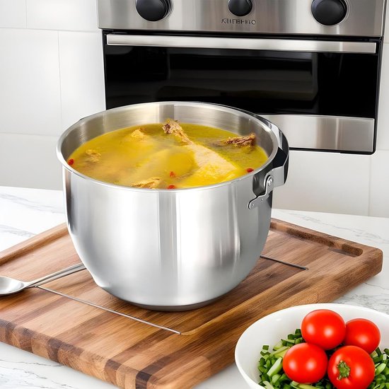 Kampvuur Pot - Buiten Kookpan - Outdoor Koken - Roestvrij Staal - 14x20.5x14 cm - Zilver — afbeelding 5